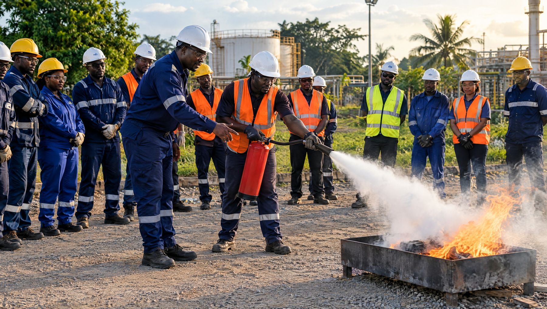 Formation pratique à la lutte contre l'incendie